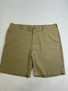 Pro Tour CoolPlay Golf Shorts Men’s 42 Khaki Performance Flat Front Lightweight